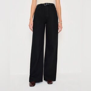 Reformation Black Wide Leg Jeans